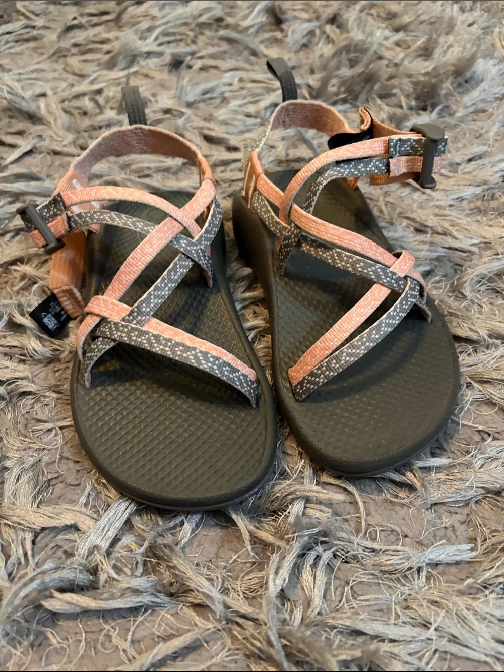 Chaco Kids Outdoor Sandals in Pink and Gray